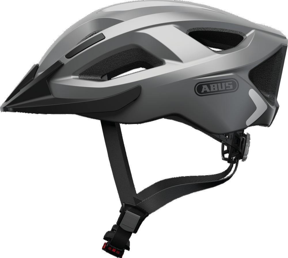 Abus Helm Aduro 2.0 glare silver Gr L 58-62cm mit Lichtfunktion