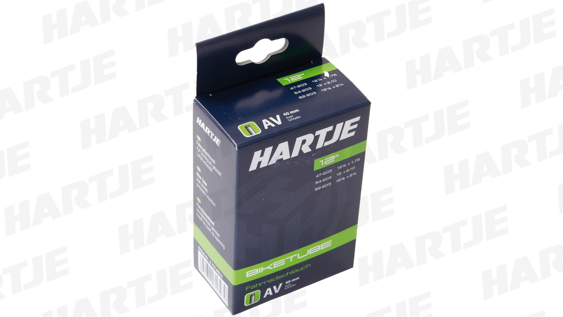 Hartje Schlauch - 12" Schraderventil (AV) 40mm