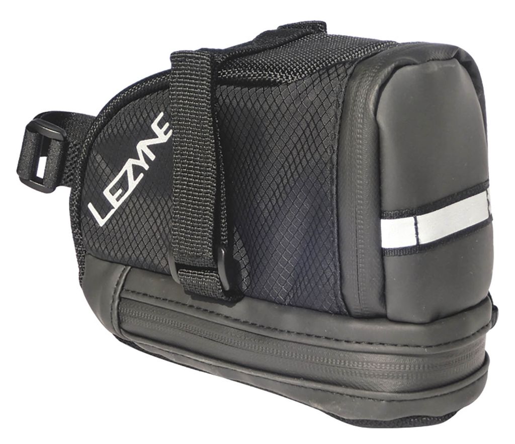 Satteltasche Caddy L schwarz 
mit Klettverschlussstraps