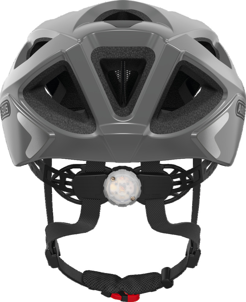 Abus Helm Aduro 2.0 glare silver Gr L 58-62cm mit Lichtfunktion