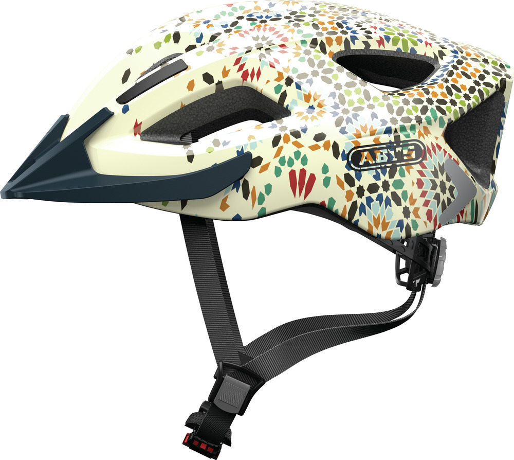 Abus Helm Aduro 2.0 cream  flower Gr M 52-58cm mit Lichtfunktion